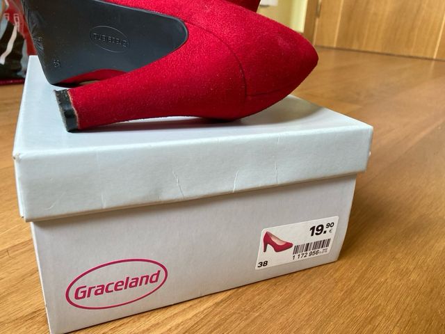 PACK Zapatos rojos y negros tacón