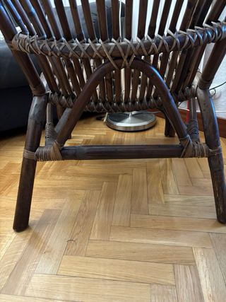 Sillón de mimbre bambu