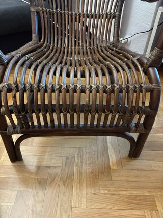 Sillón de mimbre bambu