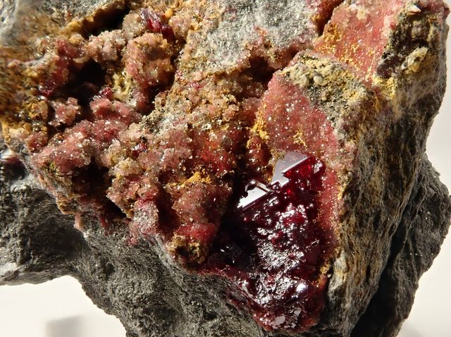 Mineral. Cinabrio cristales.