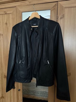 Cazadora biker efecto piel .Object