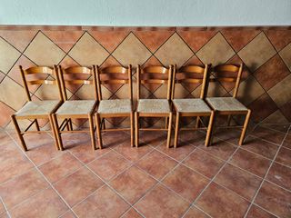 6 sillas de mimbre