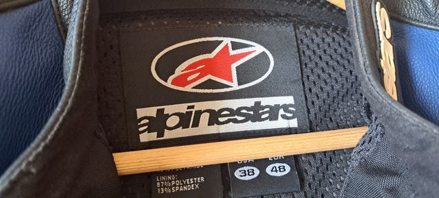 traje moto cuero alpinestars seminuevo
