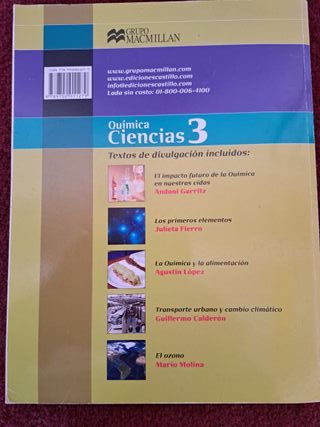 Libro de texto Química Ciencias 3