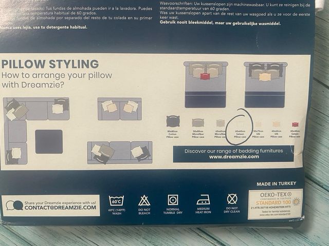 Fundas satén almohadas 60x60