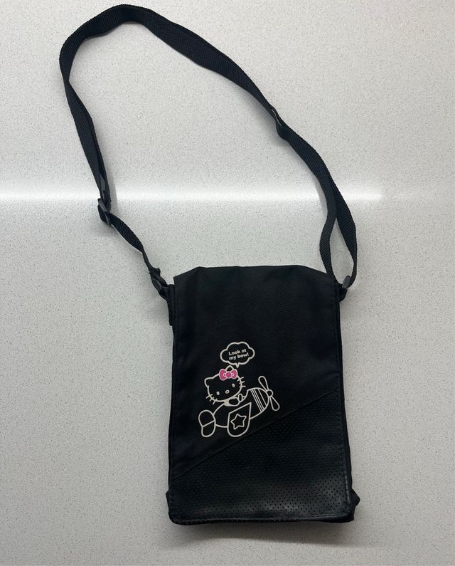 Borsa Hello Kitty a tracolla per bambina nera