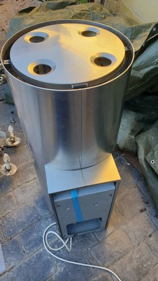 Campana extractora de diseño redonda con 4focos