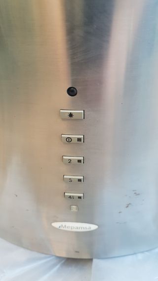 Campana extractora de diseño redonda con 4focos