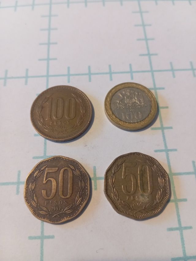 4 monedas chilenas