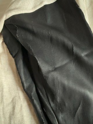Chaqueta con mangas cuero Zara