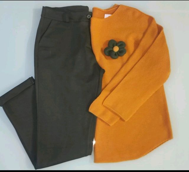 Jersey punto 🧶 con viscosa mostaza 