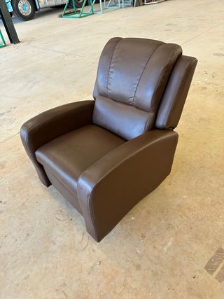 SILLON RECLINABLE PIEL MARRON