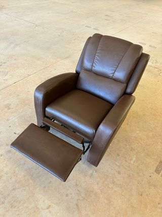 SILLON RECLINABLE PIEL MARRON
