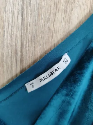 Vestido lencero turquesa · Pull&Bear · S (nuevo)