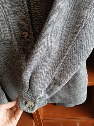 Chamarra oversize gris