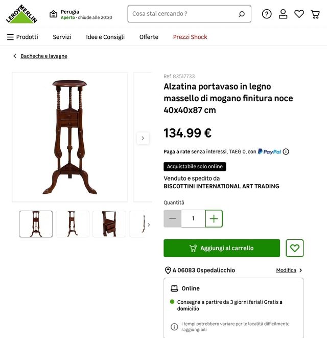 Mobiletto legno massello