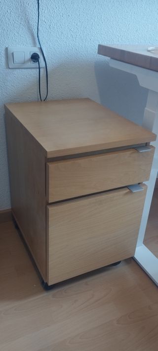 Cajonera con ruedas IKEA JONAS abedul