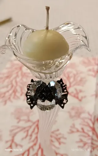 Porta candela in vetro di Murano