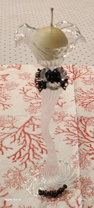 Porta candela in vetro di Murano