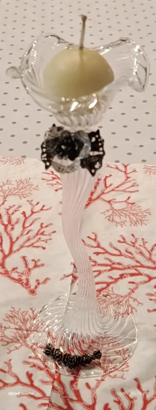 Porta candela in vetro di Murano