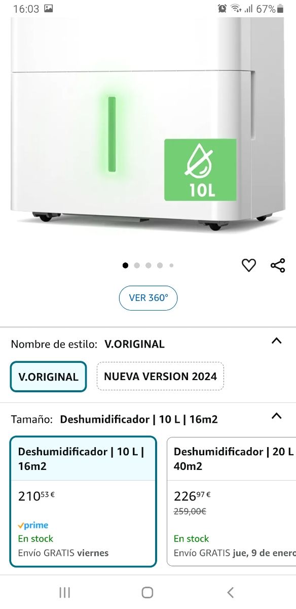 Deshumidificador comfee