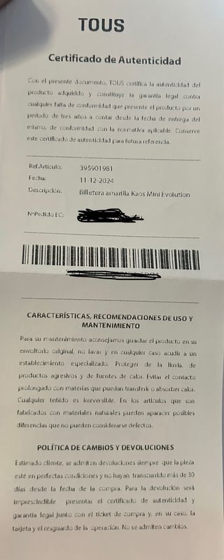 Billetera amarilla kaos mini evolution TOUS