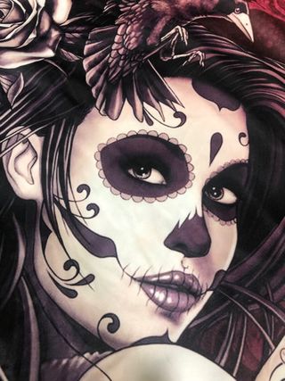 Camiseta Calavera Catrina mujer XL nueva