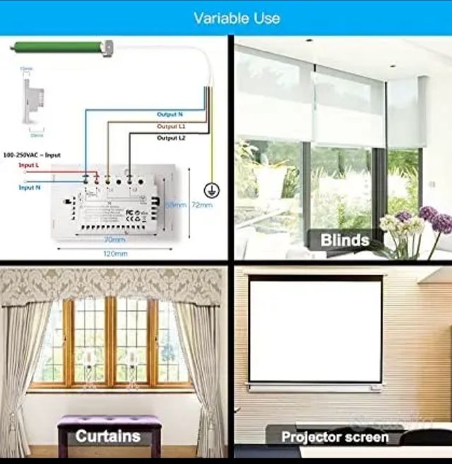 Interruttore tapparelle e tende