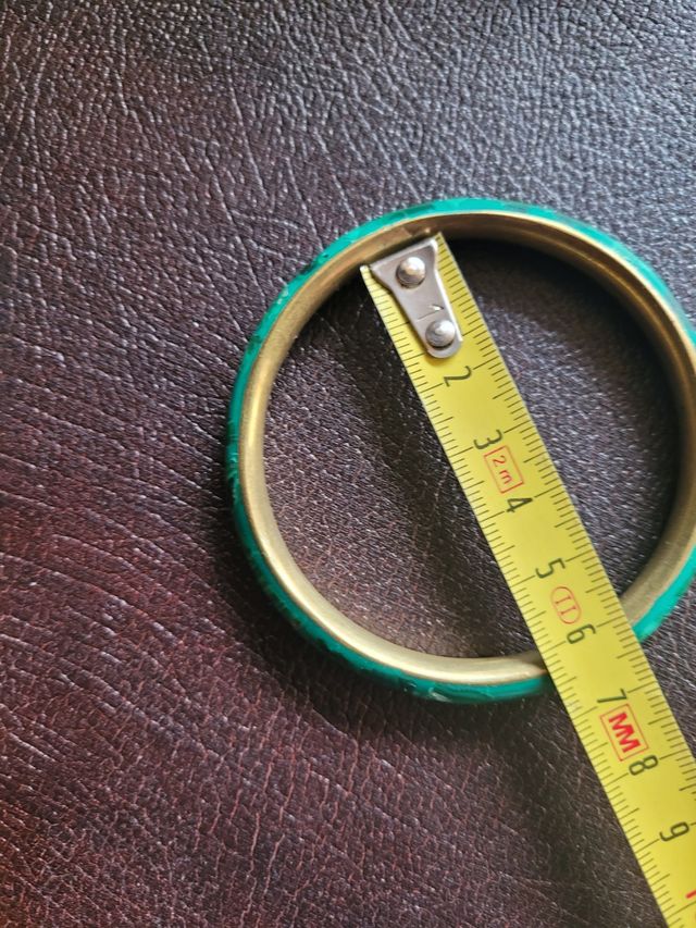 Pulseras malaquita y latón