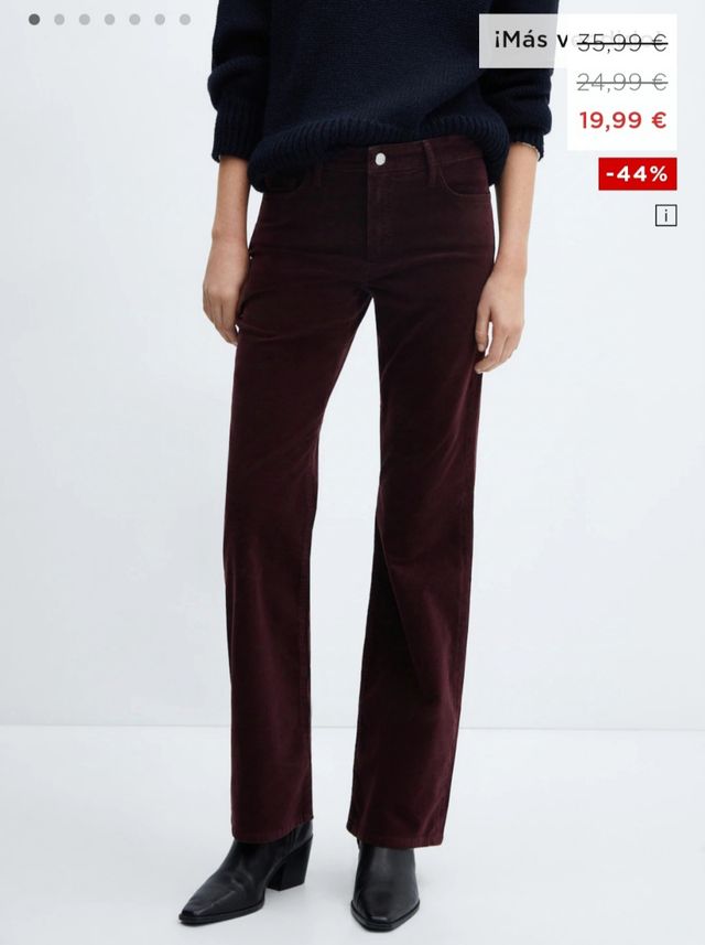 Pantalón pana talla 46 Mango NUEVO