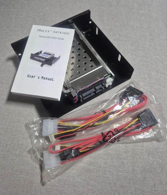 Caja interna 5.25" 2 discos SATA 2.5"