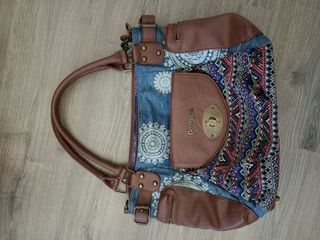 Bolso desigual marrón/azul