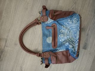 Bolso desigual marrón/azul