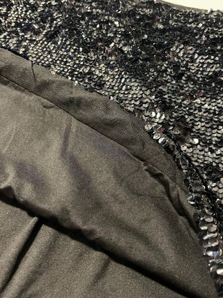 Mini falda fiesta lentejuelas negra