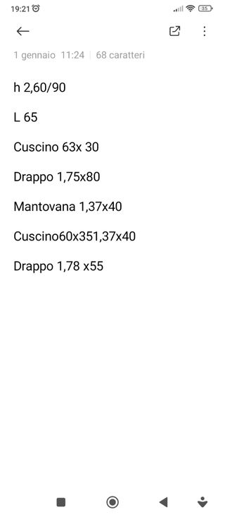 Cadute e mantovana più drappi omaggio