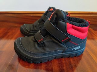 Botas de nieve Quechua impermeable con velcro Niño