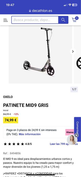 PATINETE OXELO MID 9