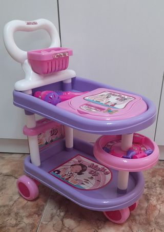 Carrito maquillaje y peluquería infantil