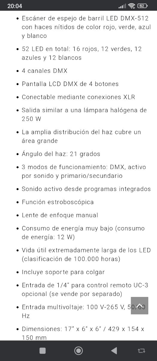 Luces de discoteca American dj revo roll led