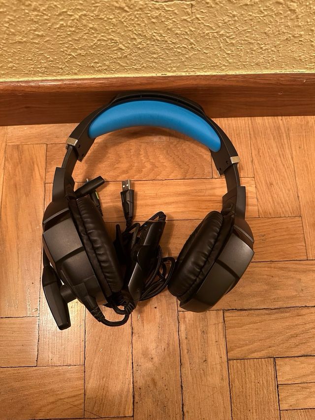 Auriculares / cascos gaming color negro y azul