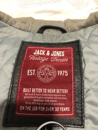 Chaqueta de piel Jack  Jones.  piel de oveja.