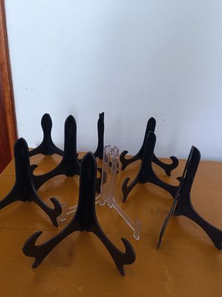 9 Suportes p/prato ou placa decorativa