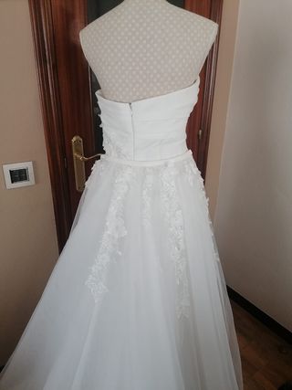 Nuevo vestido de novia + sobrecola flora