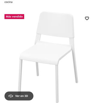2 Sillas comedor ikea teodores blancas