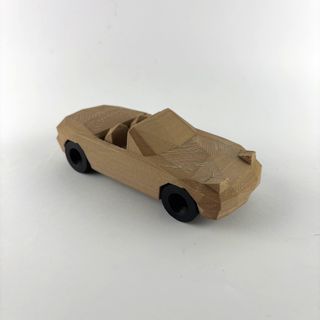 Modellini Miata Mazda Low Poly Effetto Legno