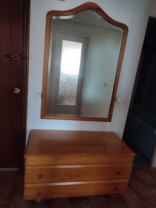 Mueble recibidor madera maciza