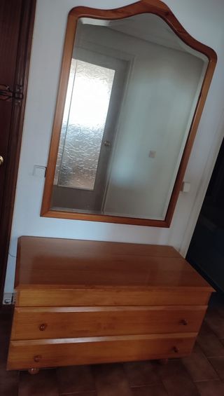 Mueble recibidor madera maciza