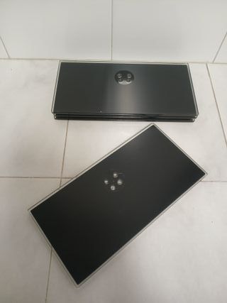 Prateleiras Estantes Bases Vidro Estantería Preto