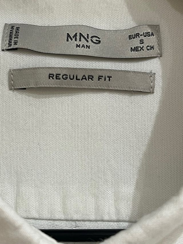 Camisa blanca de algodon Mango talla S