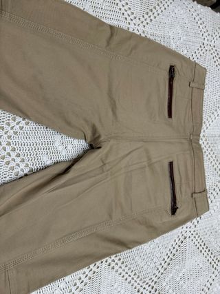 Pantalon mujer pitillo camel 
